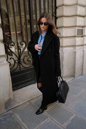 Black Double Breasted Coat