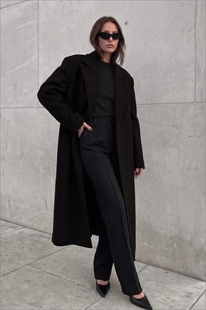 Brown Manteau croisé