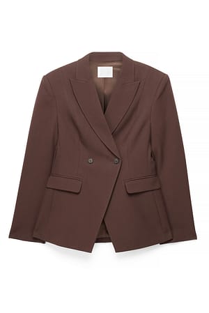 Brown Doppelreihiger taillierter Blazer