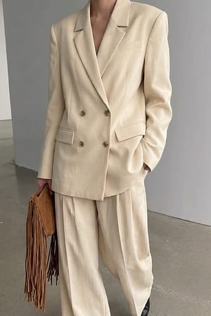 Vanilla Oversized dobbeltradet blazer