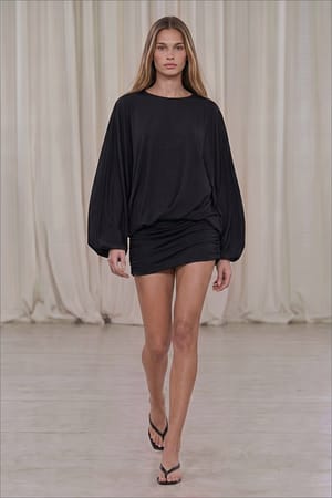 Black Draperad miniklänning