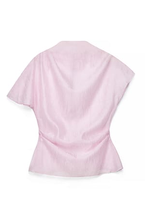 Light Pink Draped Sheer Top