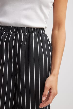 Trousers with an elasticated waistband