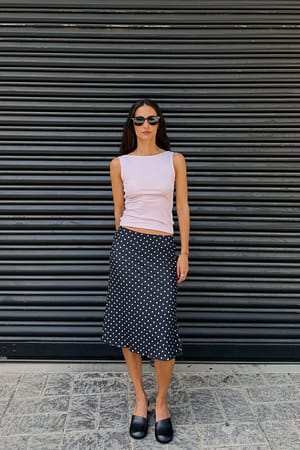 White Dots Jupe en jersey mi-longueur