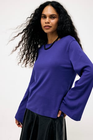Cobalt Extra Wide Sleeve Top