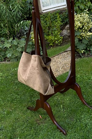 Brown Faux Suede bag