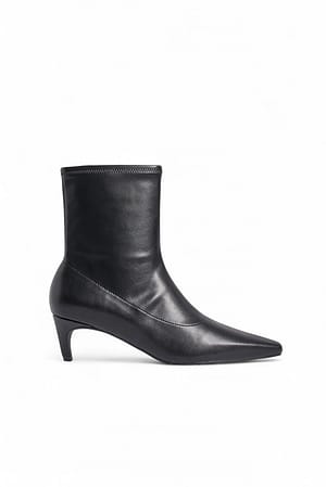 Black Fitted Ankle Boots