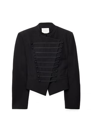 Black Fitted Napoleon-Blazer
