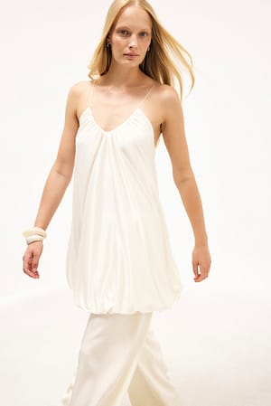 White Flowy Mini Dress
