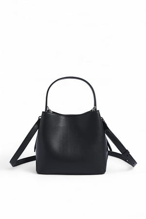 Black Sac à main avec détail plié