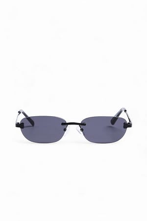Black randlose Sonnenbrille