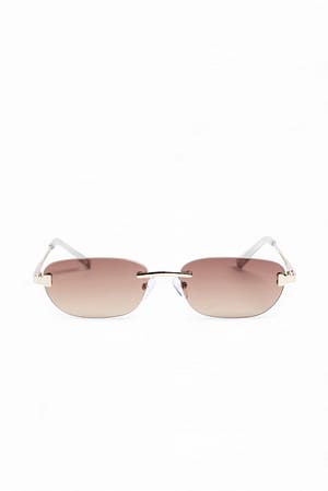 Brown randlose Sonnenbrille