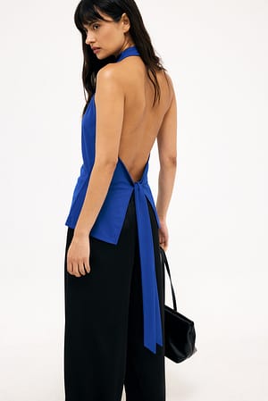 Cobalt Top de escote halter atado a la espalda