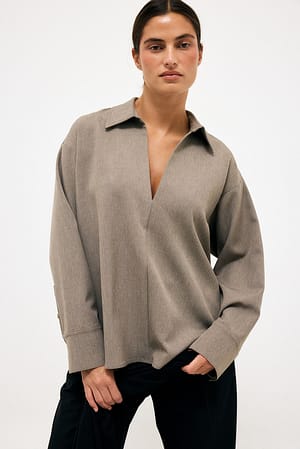 Dark Grey Tung skjorte