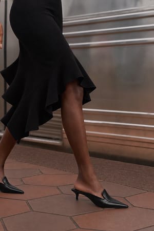 Black Loafers med hæl