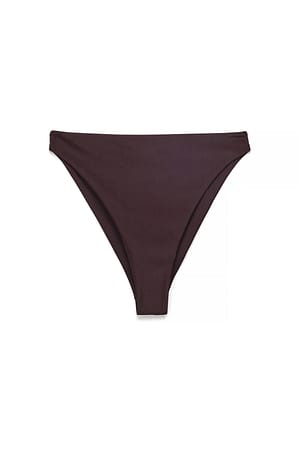 Brown Hoog uitgesneden bikinibroekje