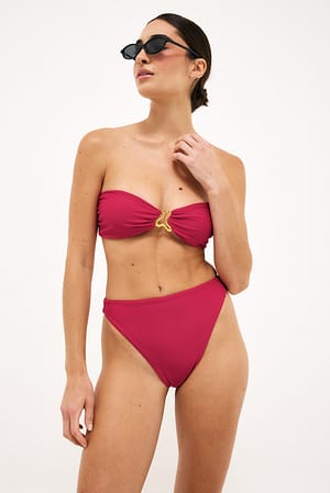 Deep Red Braguita de bikini de talle alto