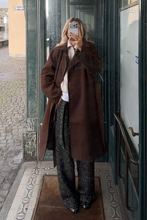 Brown Belted Coat