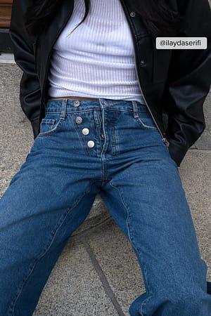 Mid Blue Recycelte Jeans