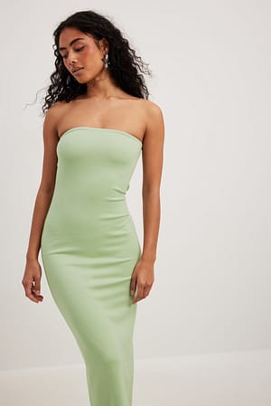 Jersey Tube Maxi Dress Green | NA-KD Jersey Tube Maxi Dress Green | NA-KD