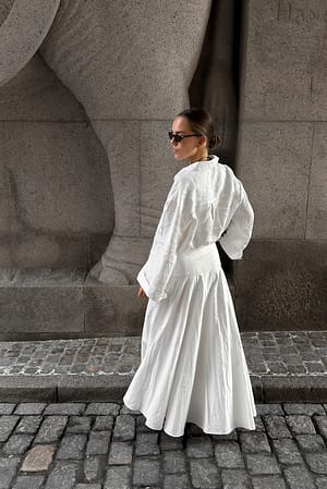 Offwhite Maxiskjørt