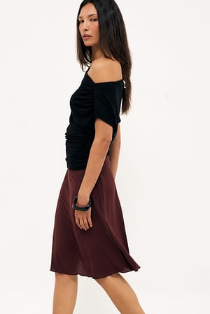 Burgundy knielanger Jersey-Rock