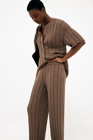 Brown Knitted Trousers