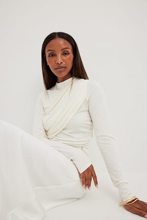 Offwhite Long Sleeve Jersey Top