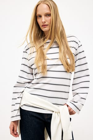 Grey Stripe T-shirt met lange mouwen
