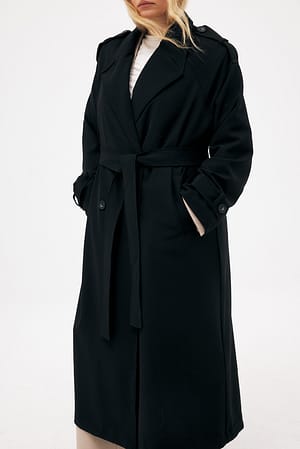 Black Long Trenchcoat