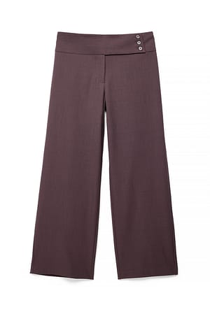 Plum Pantalon taille basse avec large ceinture