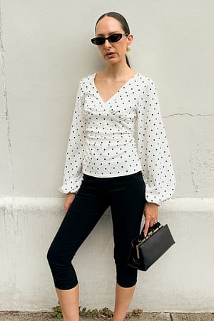 Black/White Blirysebluse