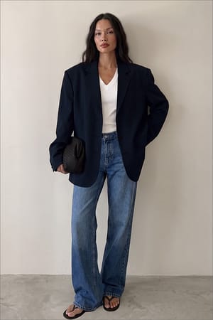 Navy Blazer oversize long