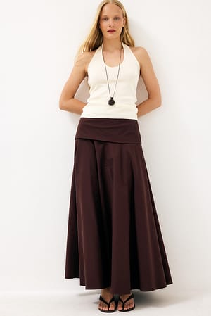 Brown Falda maxi