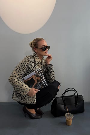 All Over Print Faux Fur Printed Jacket