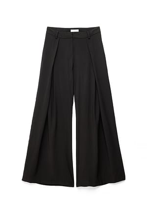 Dark Grey Hose mit gefalteten Details
