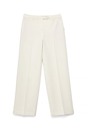 Offwhite Mid Waist Melange Pants