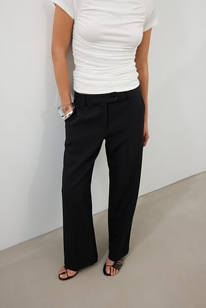 Black Pantalons mélangés taille mi-haute