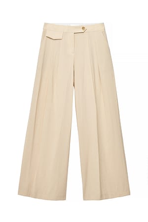 Vanilla Mid Waist Wide Leg Pants