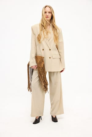 Vanilla Mid Waist Wide Leg Pants