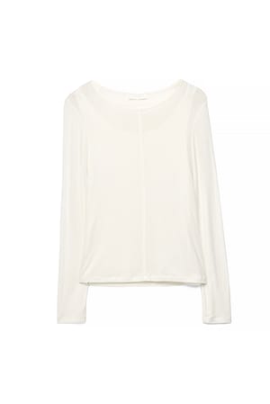 White Modal dobbel lagdelt topp