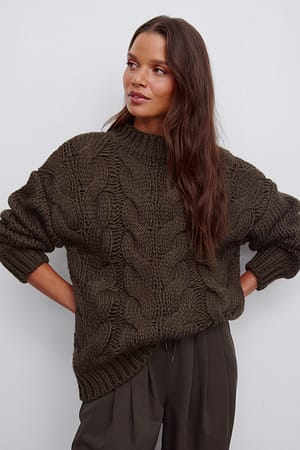 ◾️na.e◾️Cable Warm Knit 未使用 Brown nae ナエ ◾️na.e◾️Cable Warm Knit 未使用 Brown nae ナエ