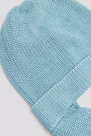 Knitted Scarf Hat Blue Na Kd