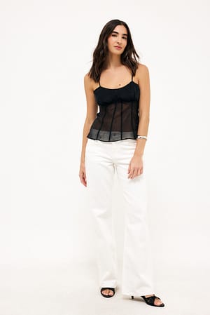 Black Corsettopp i organza