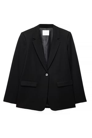 Black Overdimensjonert Basis Blazer