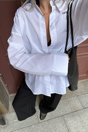 White Oversized Cotton Shirt