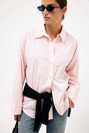 Light Pink Oversize-Baumwollshirt