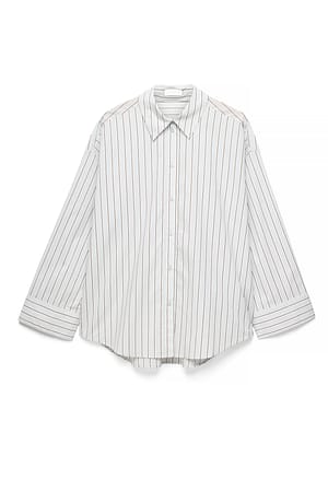Blue Stripe Oversized skjorte i bomuld