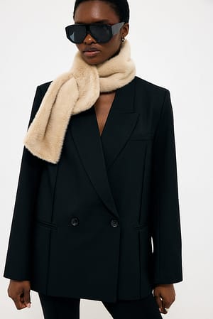 Black Oversized Double Breasted Blazer