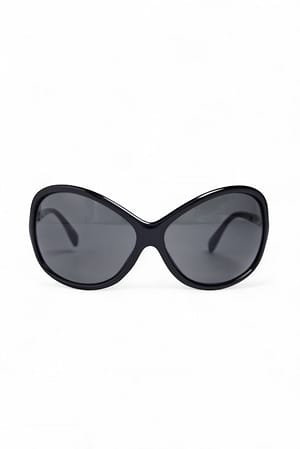 Black Oversized Round Sunglasses